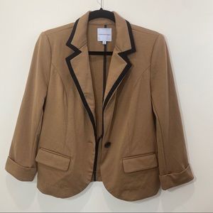 Catherine Malandrino Camel Blazer with Black Trim